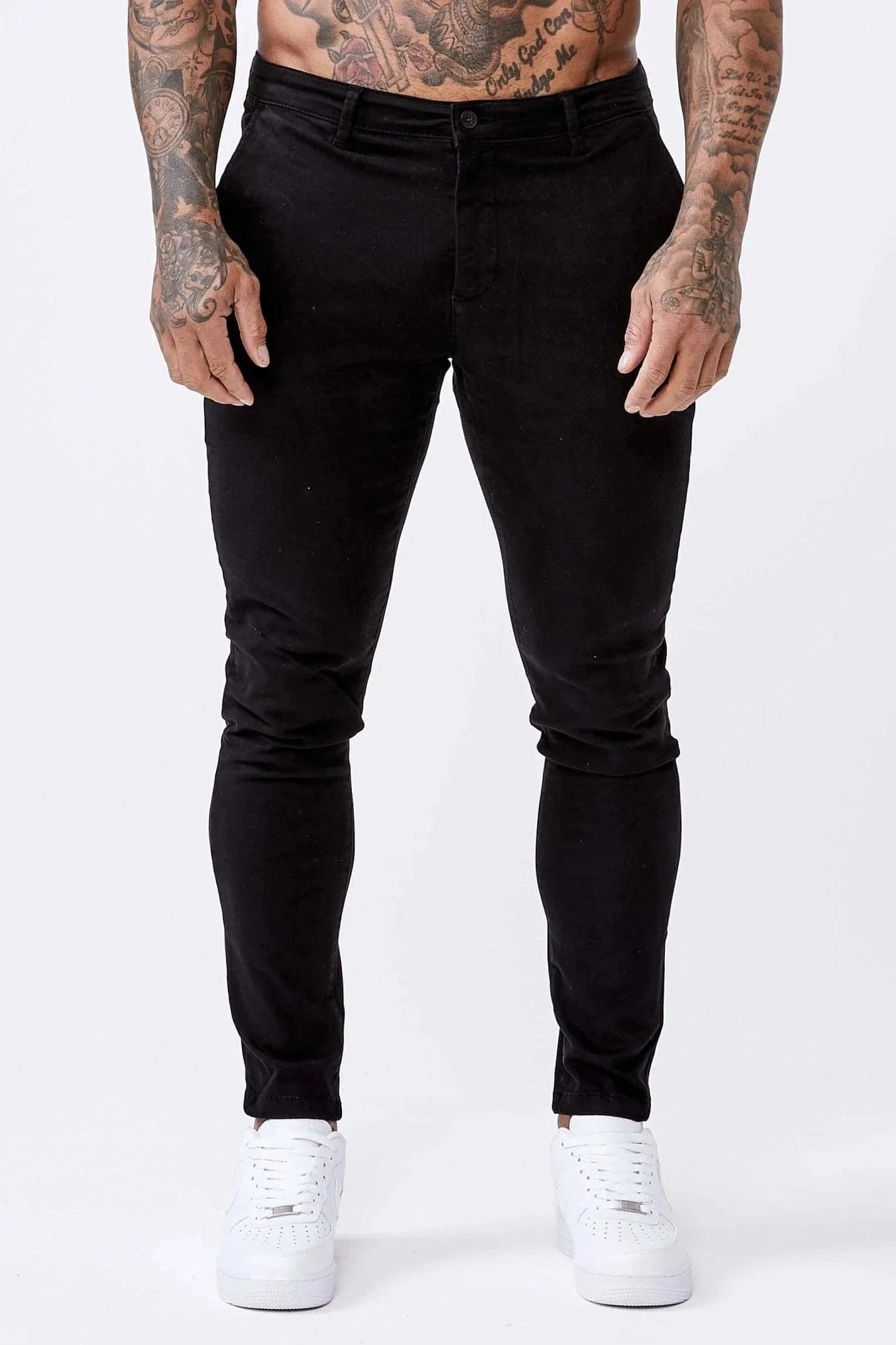 CHINO STRETCH À VAPORISER - NOIR