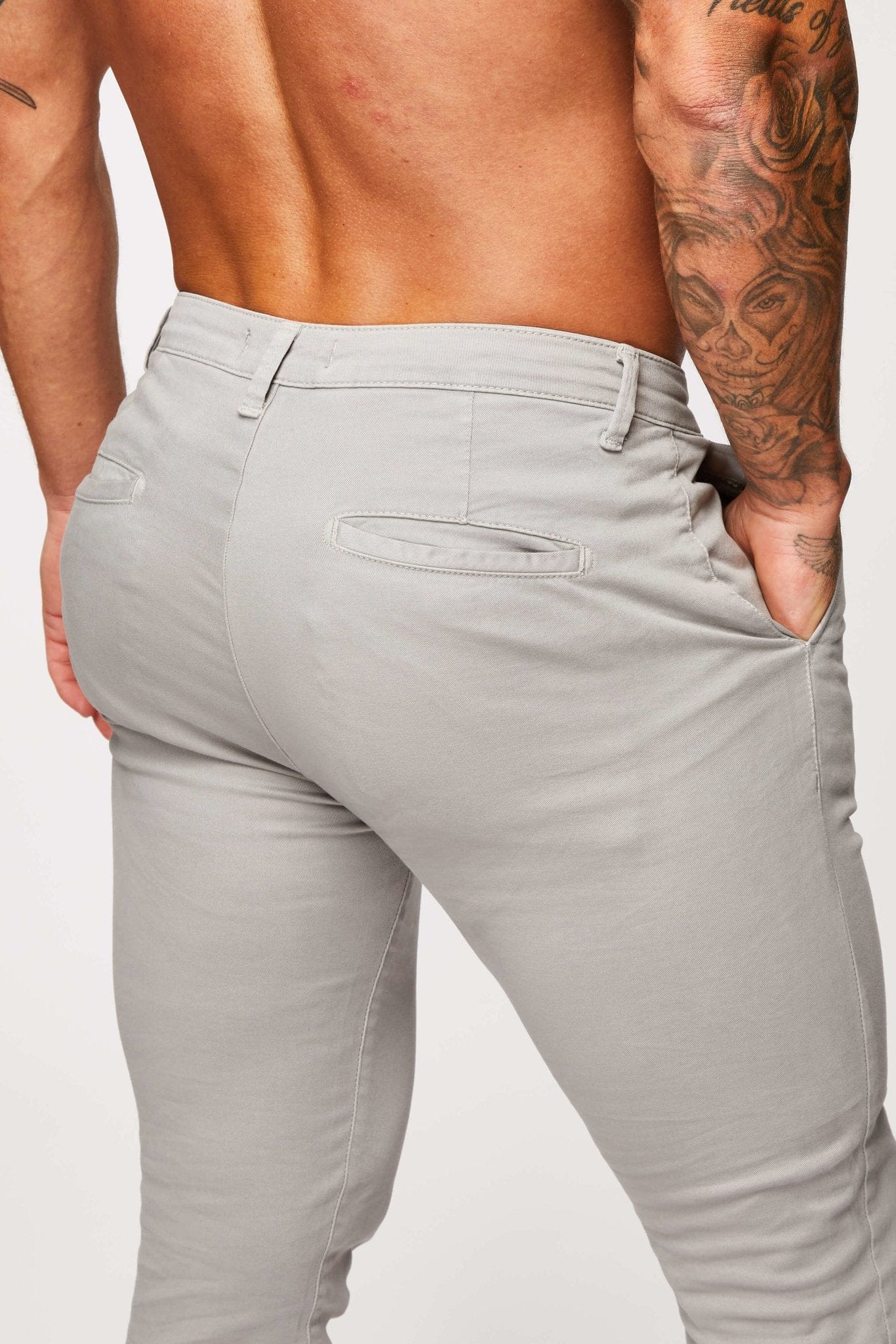 SPRAY-ON STRETCH CHINO - ICE GREY