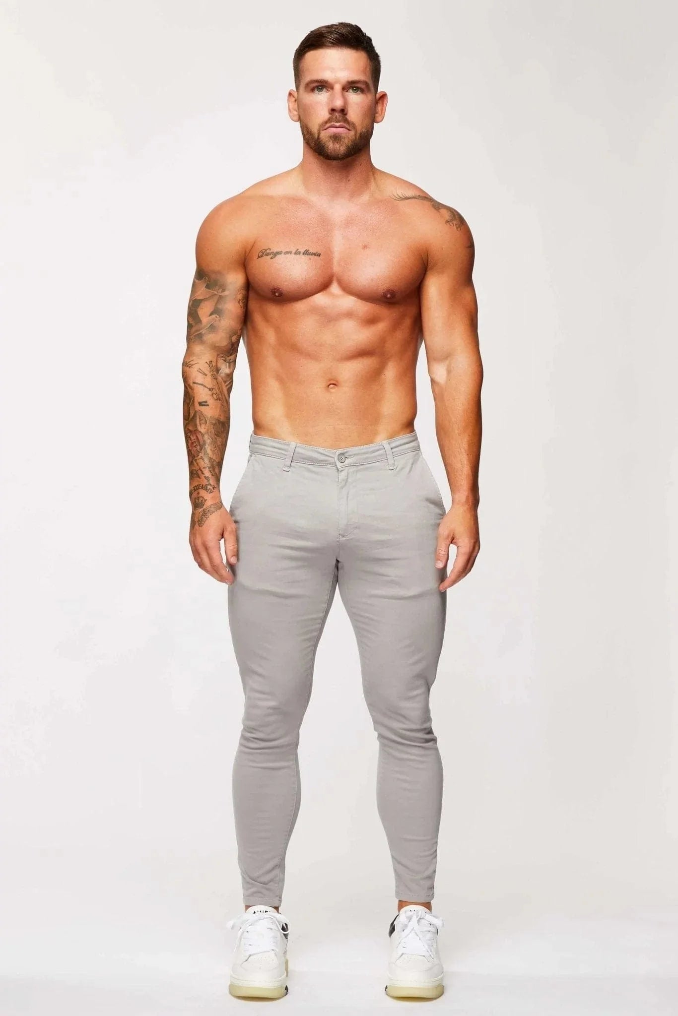 SPRAY-ON STRETCH CHINO - ICE GREY