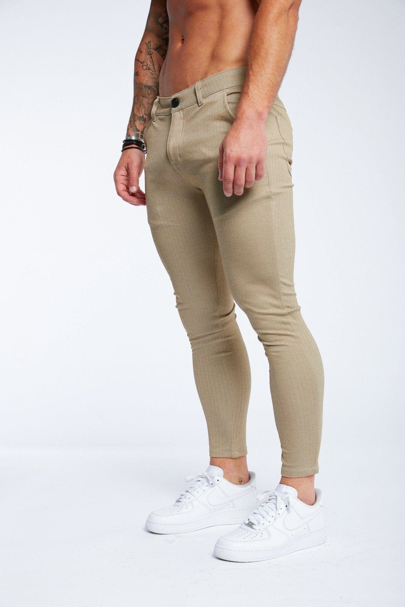 SPRAY SUR PANTALON - BEIGE