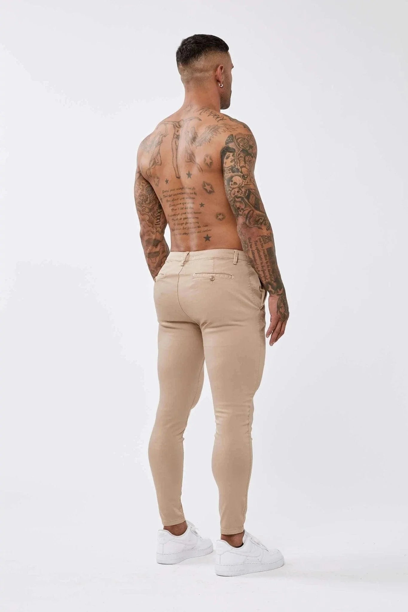 CHINO STRETCH À VAPORISER - BEIGE