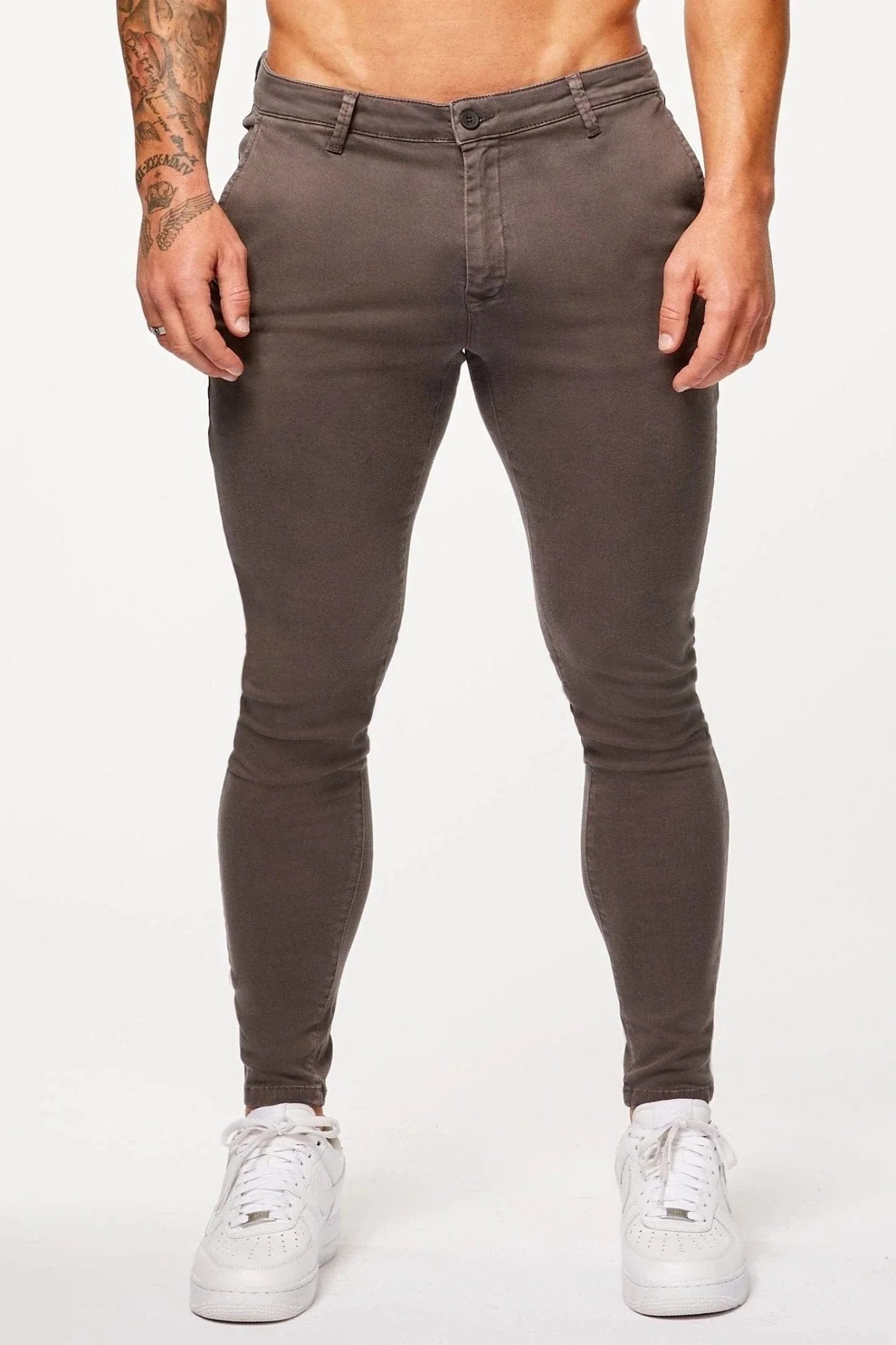 SPRAY-ON-STRETCH-CHINO - DUNKELGRAU