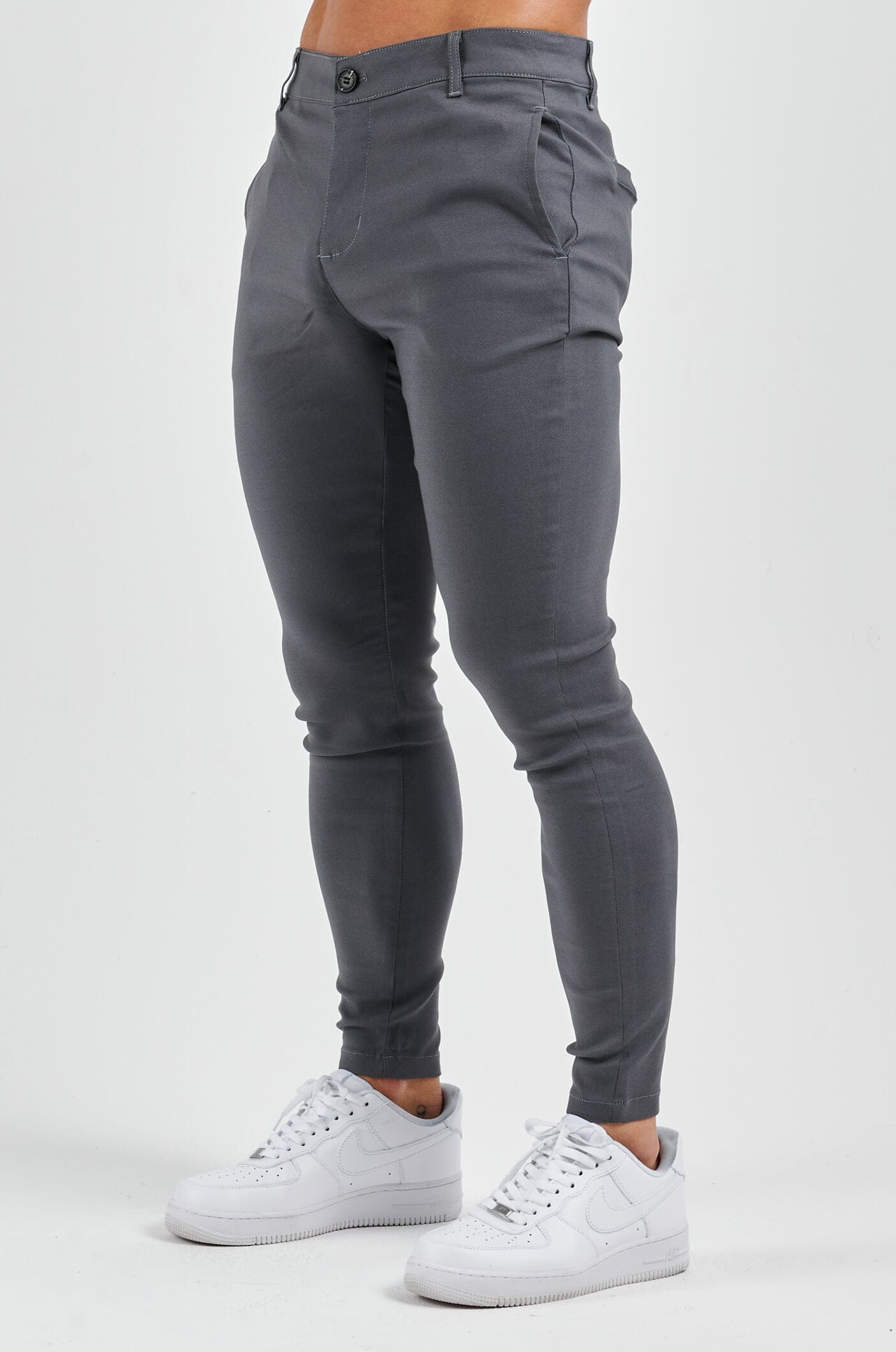 PANTALON CONFORT STRETCH - GRIS FONCÉ