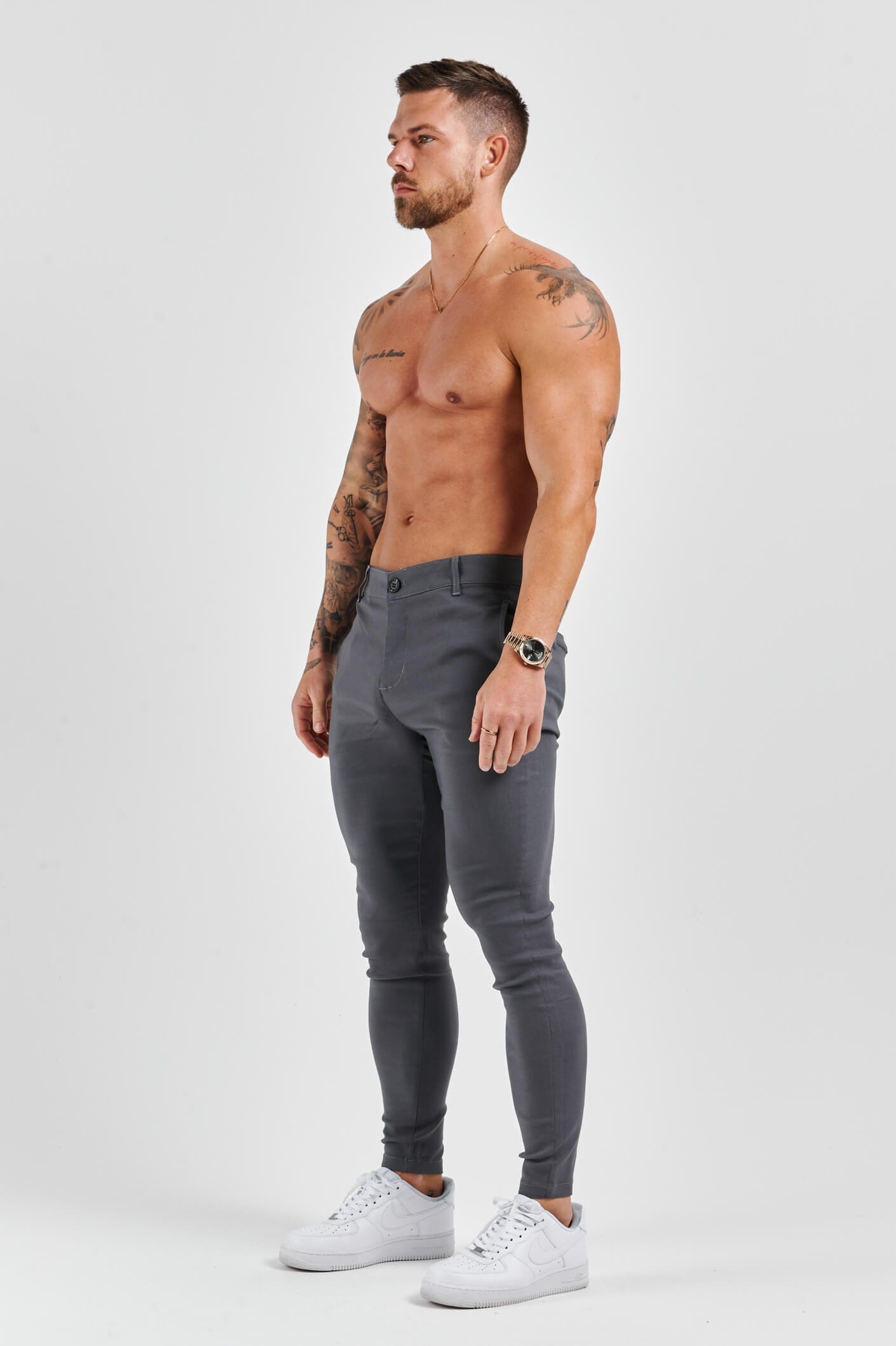 STRETCH COMFORT TROUSER - DARK GREY