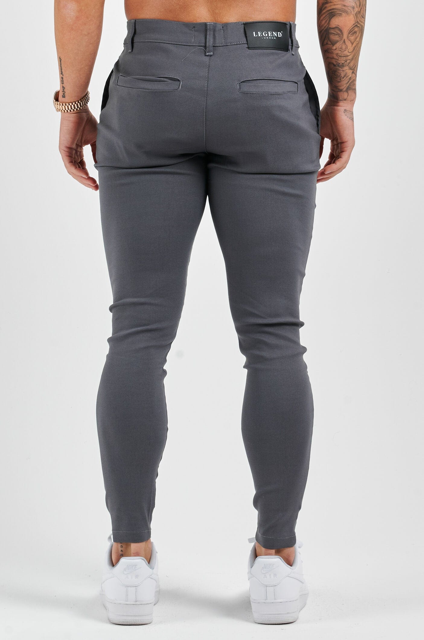 PANTALON CONFORT STRETCH - GRIS FONCÉ