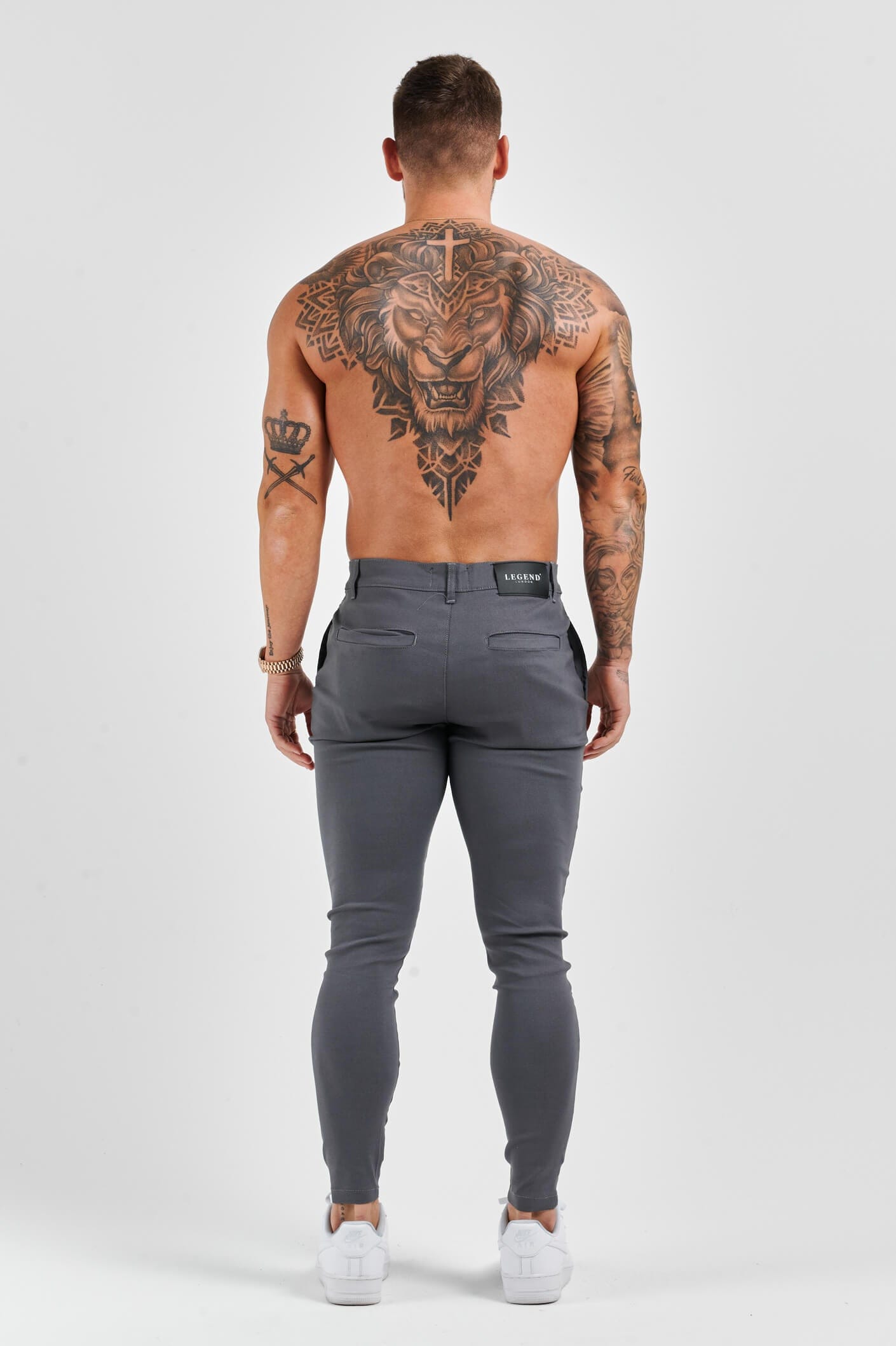 PANTALON CONFORT STRETCH - GRIS FONCÉ