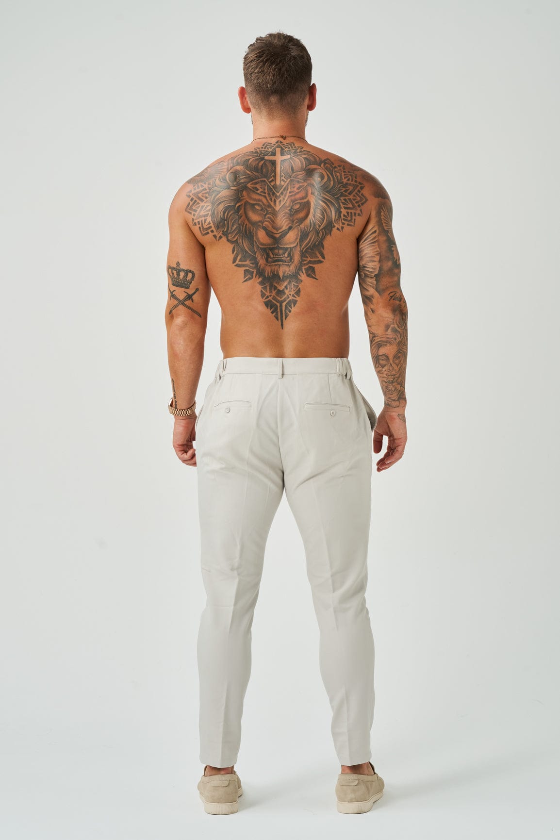 STRETCH WOVEN TROUSER - SAND