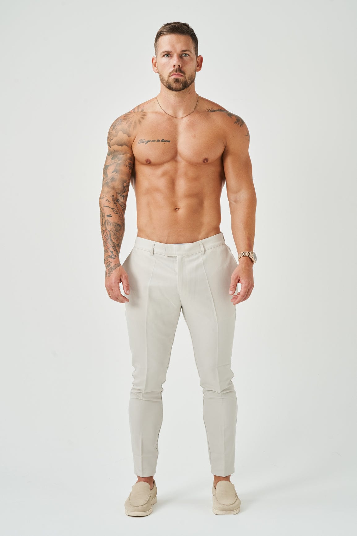 STRETCH WOVEN TROUSER - SAND