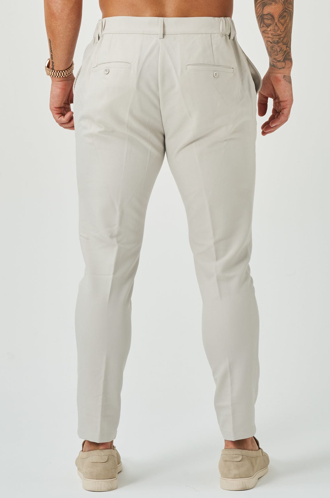 STRETCH WOVEN TROUSER - SAND