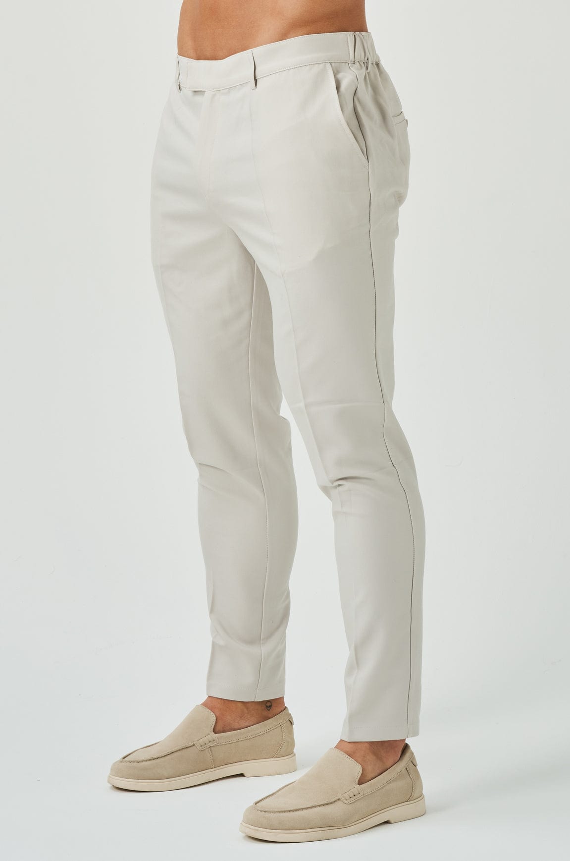 STRETCH WOVEN TROUSER - SAND