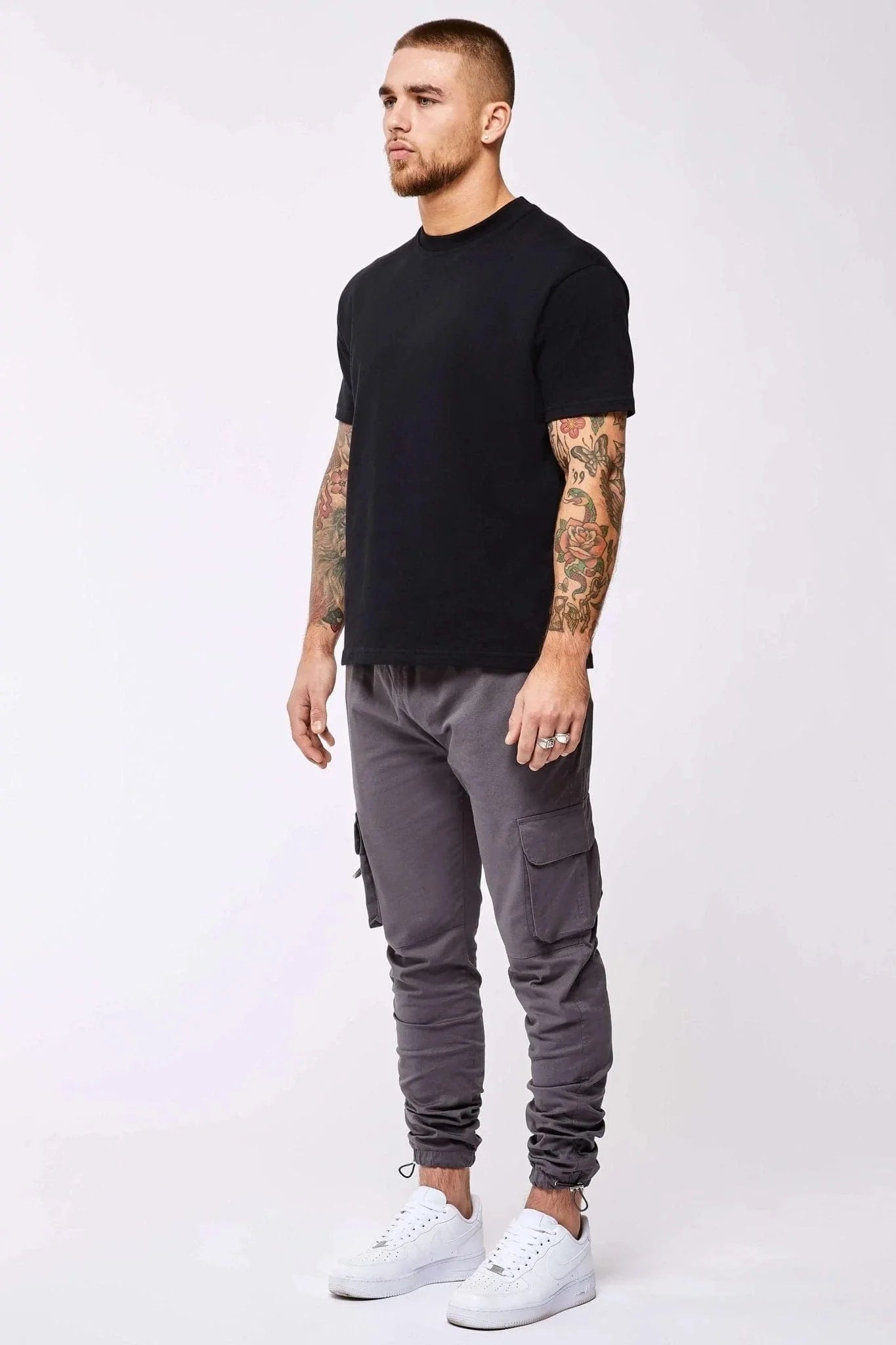 UTILITY CARGO PANTS - DARK GREY