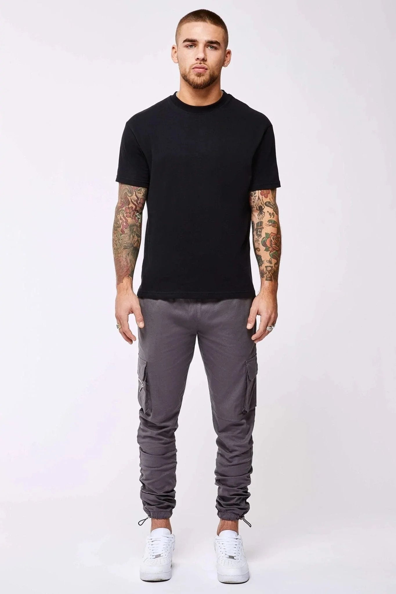 UTILITY CARGO PANTS - DARK GREY