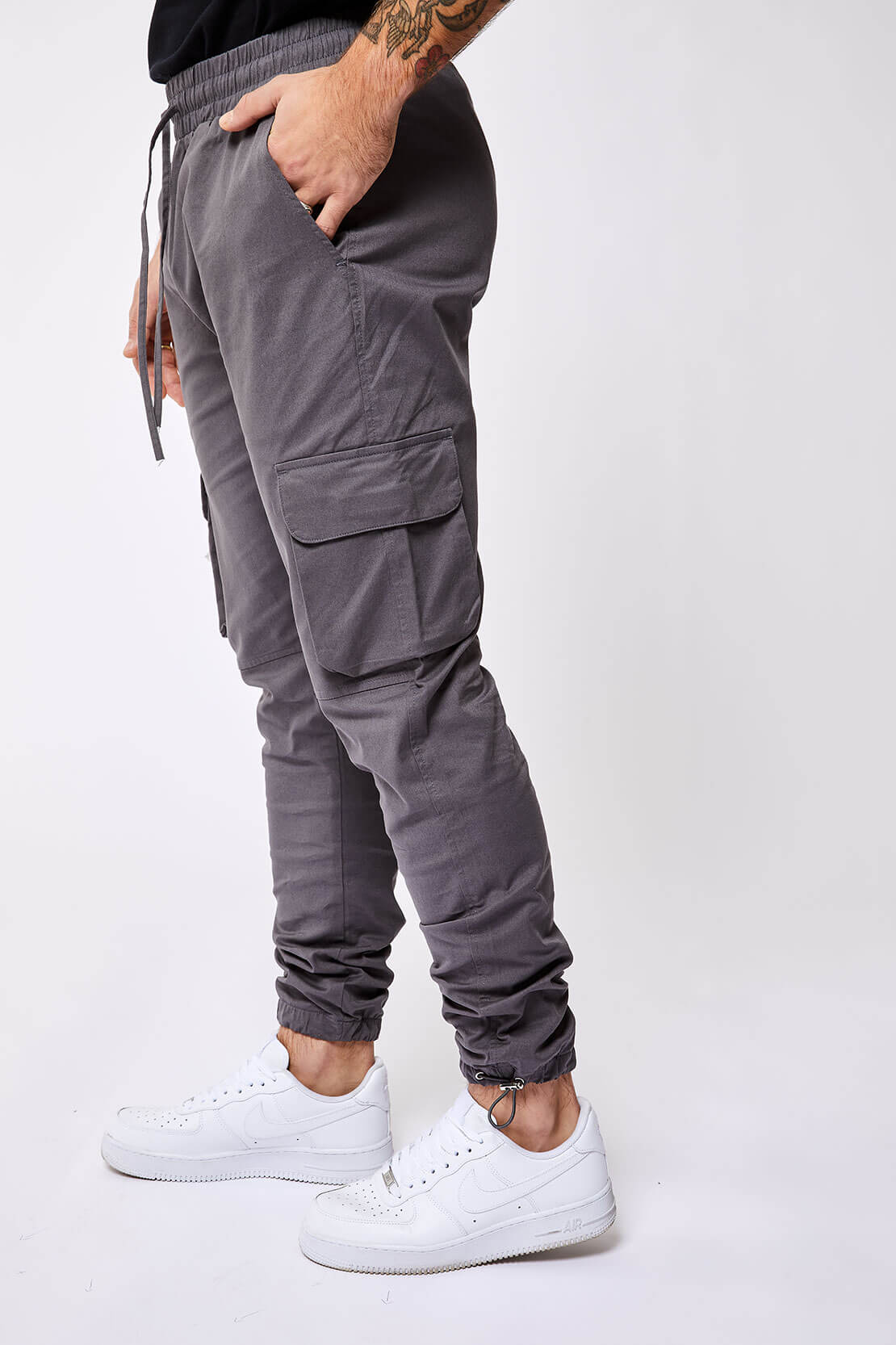 PANTALON CARGO UTILITAIRE - GRIS FONCÉ